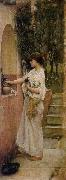 John William Waterhouse A Roman Offering oil painting artist